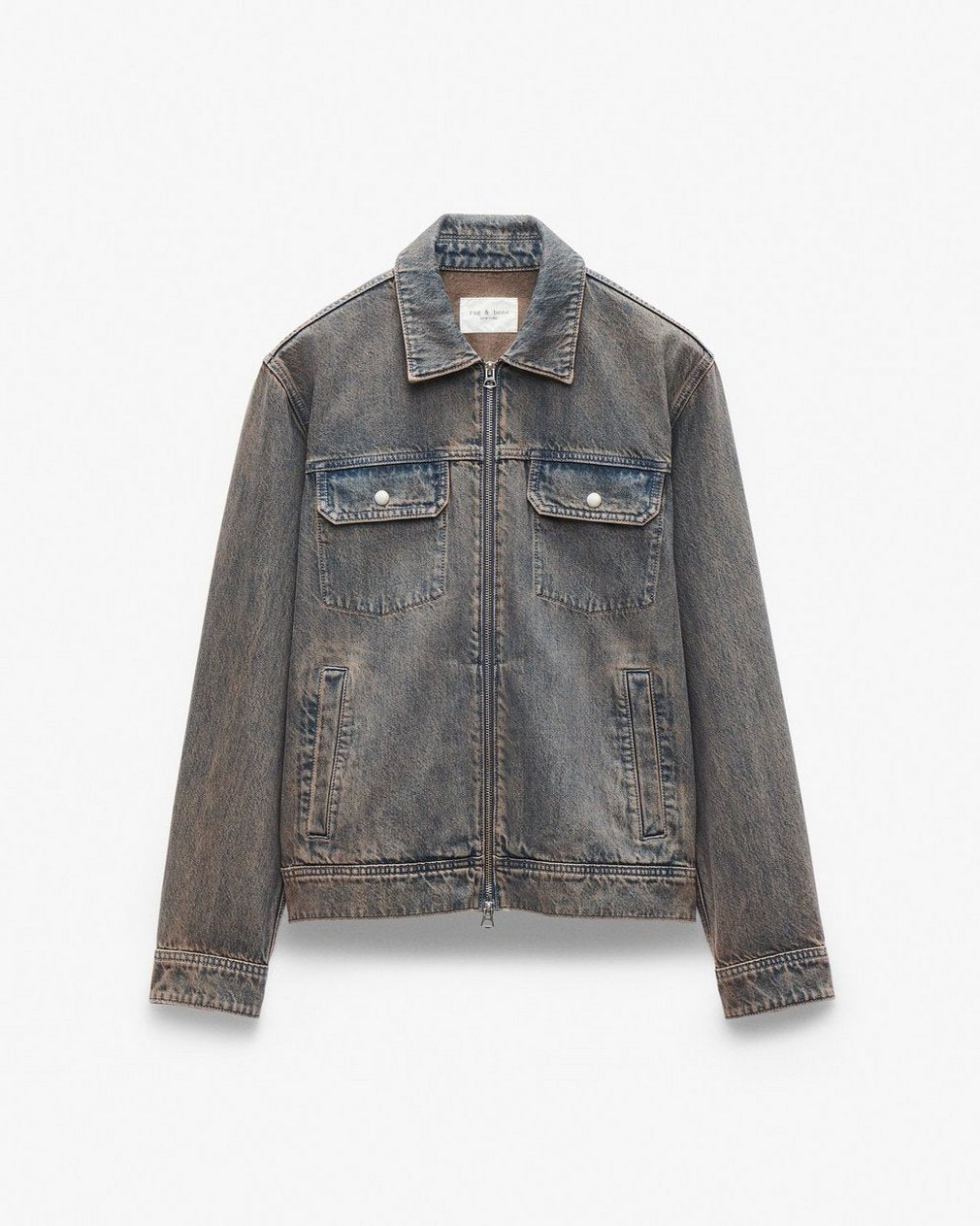 Beau Infuse Denim Trucker Jacket - Ochre Blue