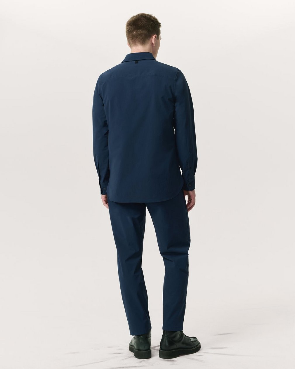 Stretch Nylon CPO Overshirt - Navy