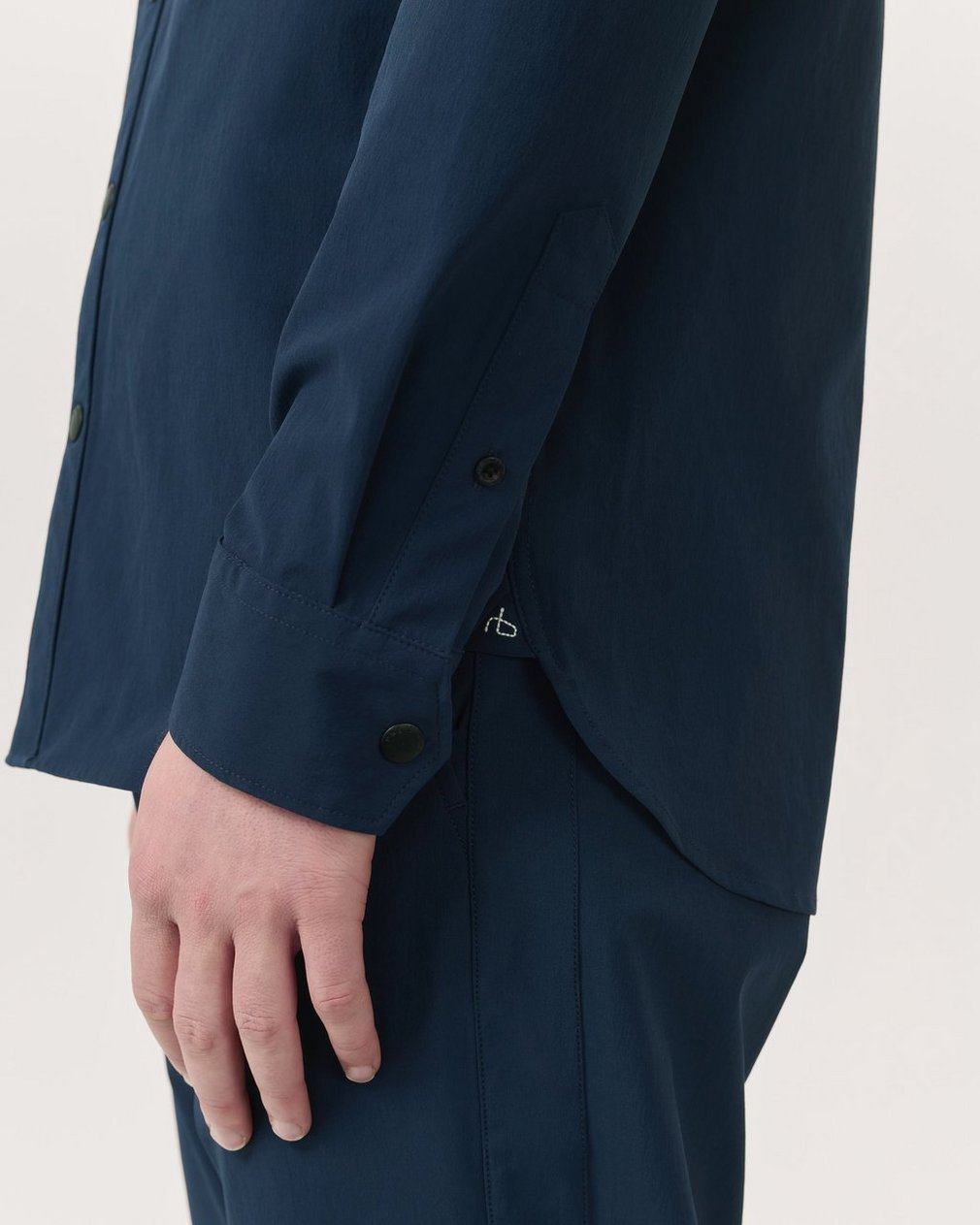 Stretch Nylon CPO Overshirt - Navy