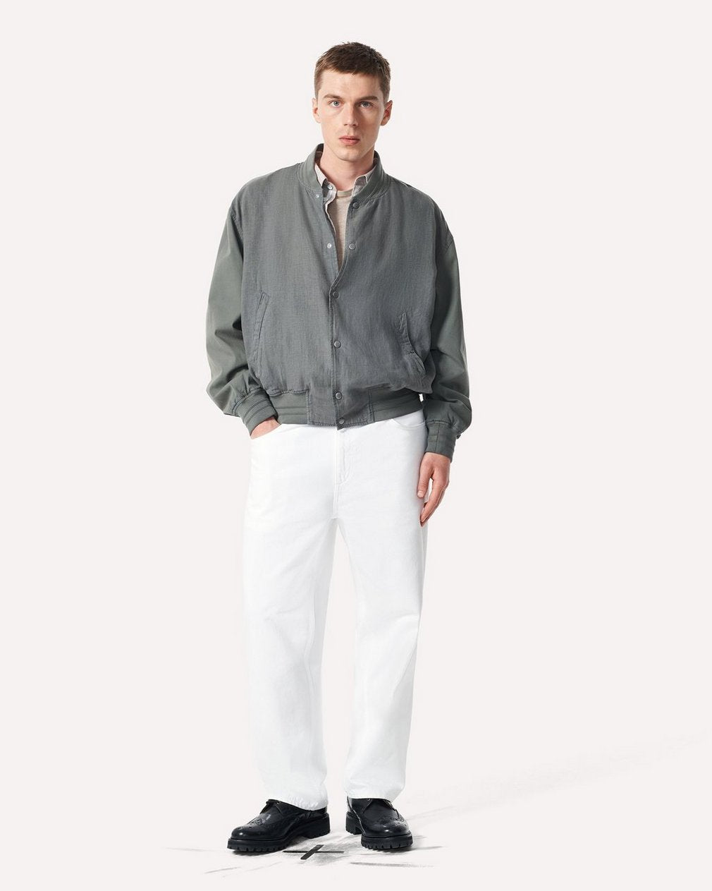 Leo Linen Souvenir Jacket - Pavement