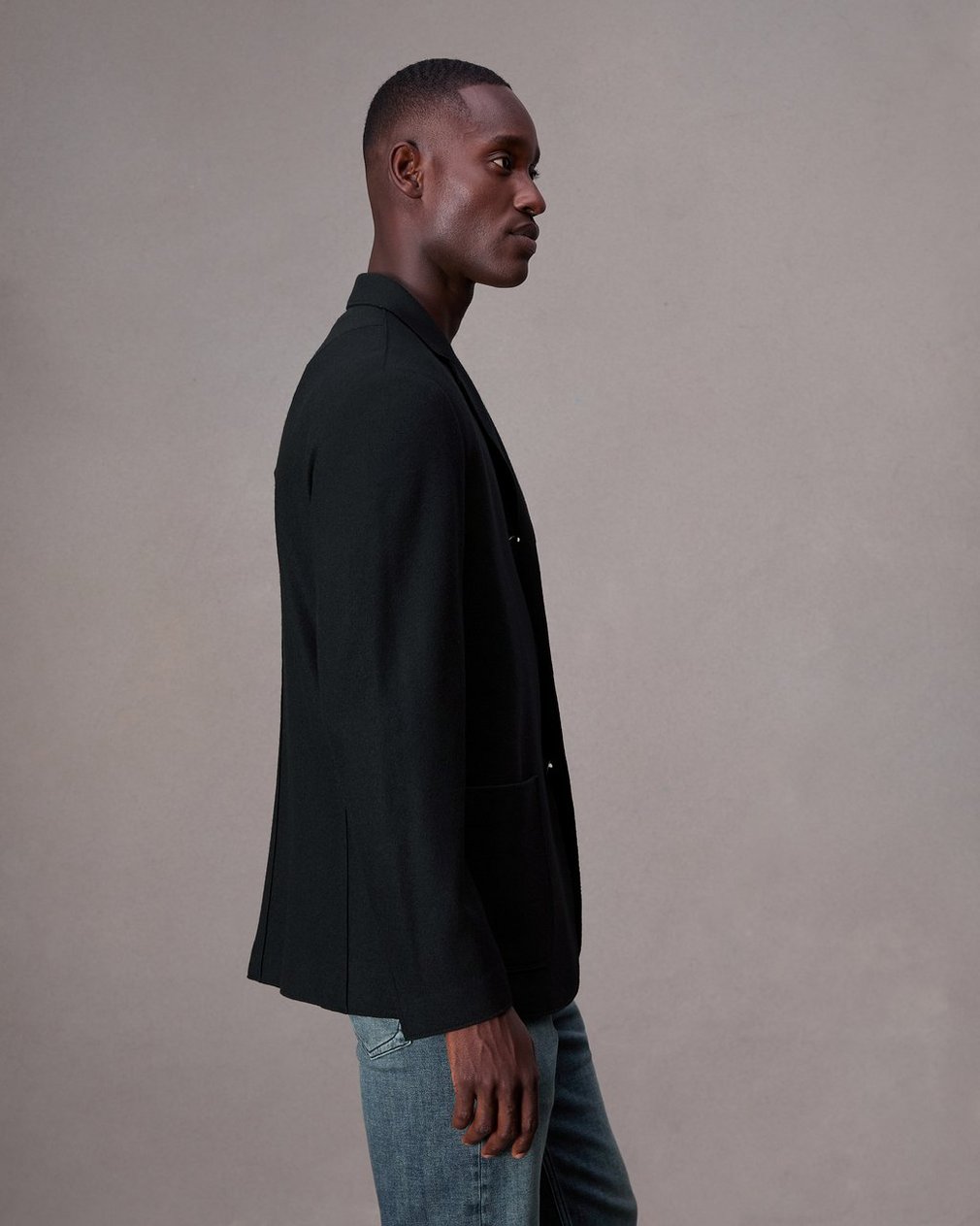 Achilles Wool Cardigan - Black