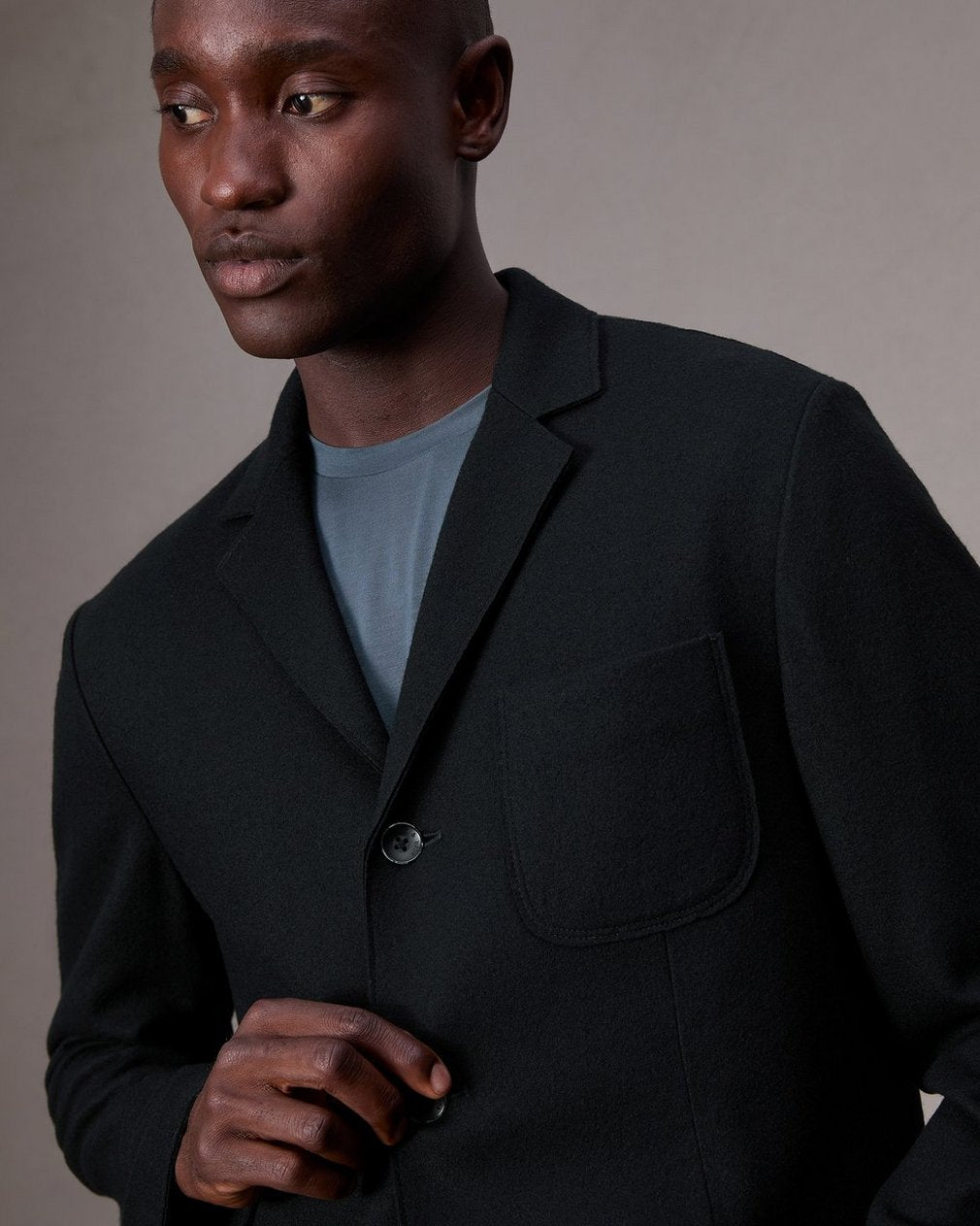 Achilles Wool Cardigan - Black