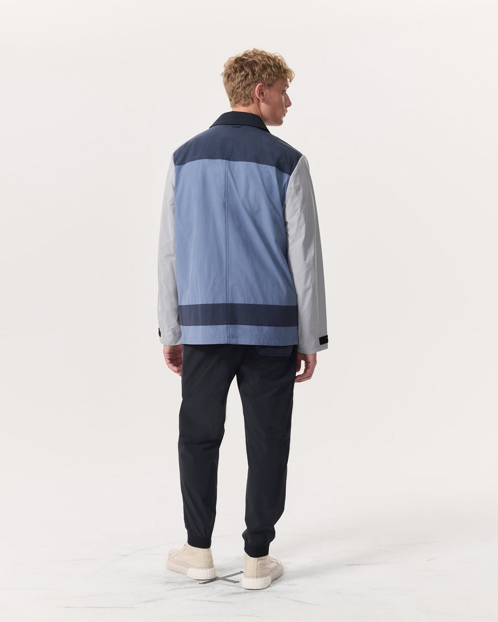 Pace Color-Blocked Chore Jacket - Grey Multi