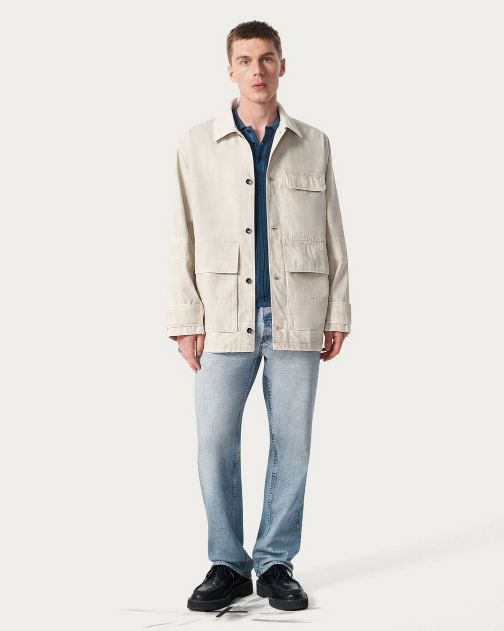 Strike Washed Canvas Jacket - Chime Grey