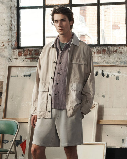 Strike Washed Canvas Jacket - Chime Grey