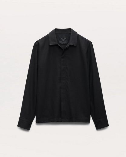 Hyde Wool-Blend Ripstop Shirt Jacket - Black