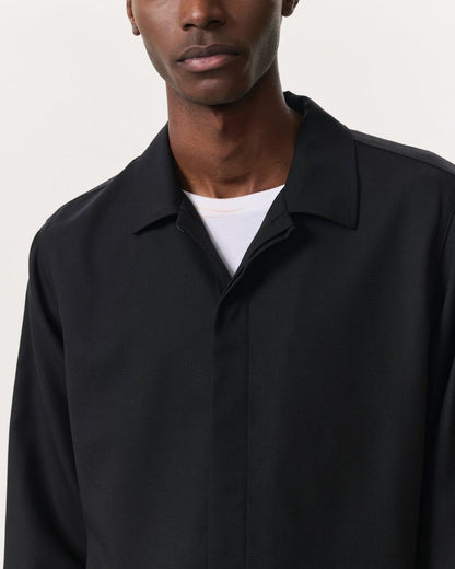 Hyde Wool-Blend Ripstop Shirt Jacket - Black