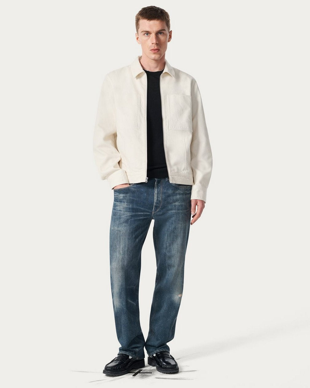 Simon Denim Garage Jacket - Ecru