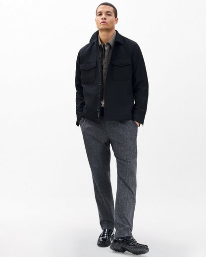 Hyde Italian Twill Shirt Jacket - Black