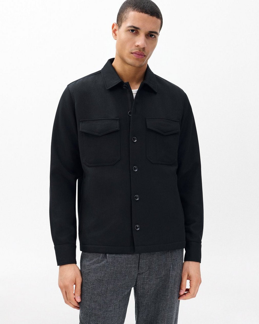 Hyde Italian Twill Shirt Jacket - Black
