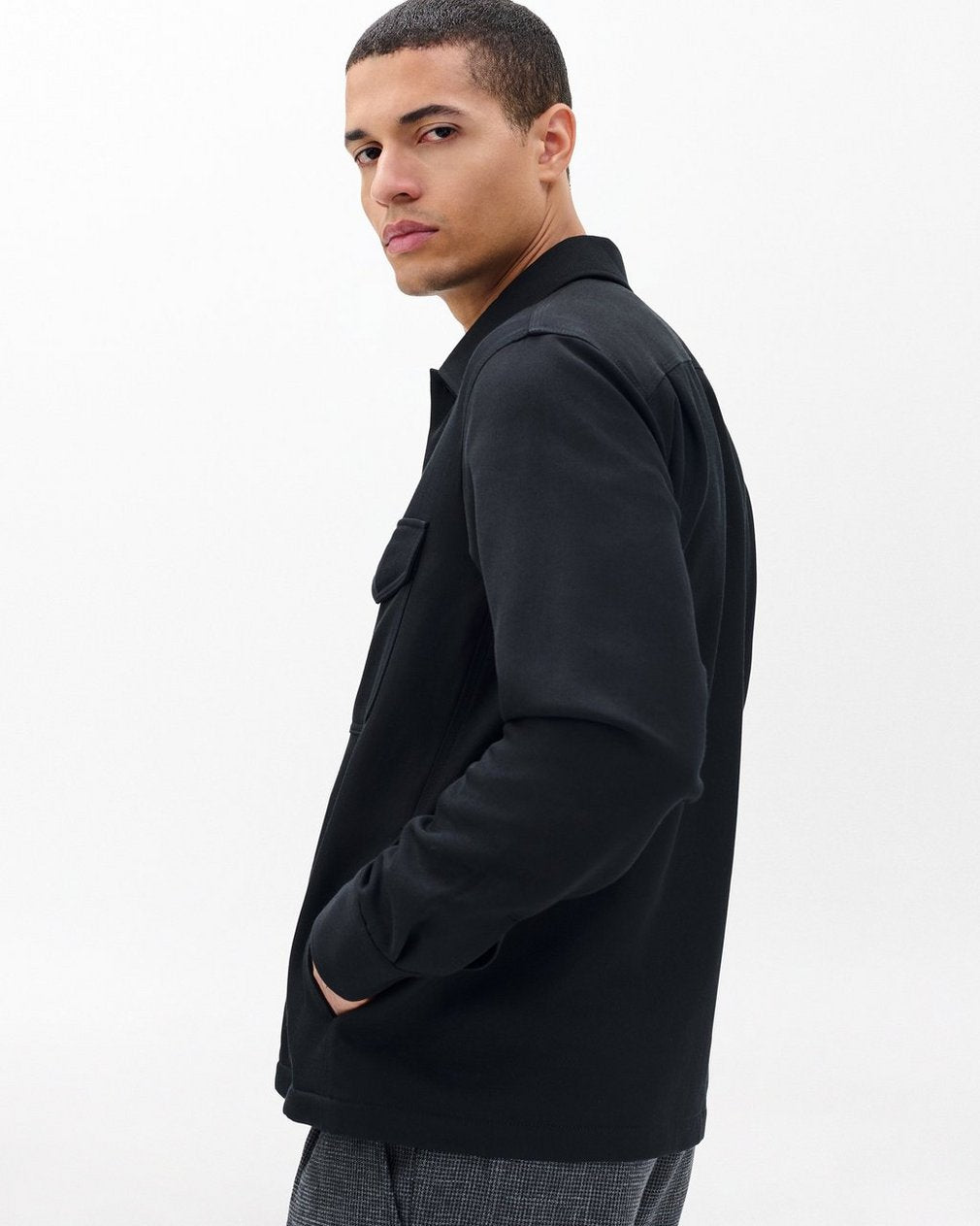 Hyde Italian Twill Shirt Jacket - Black