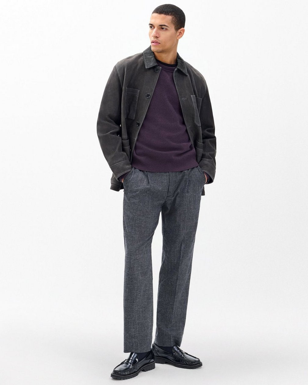 Declan Cashmere Sweater - Deep Plum