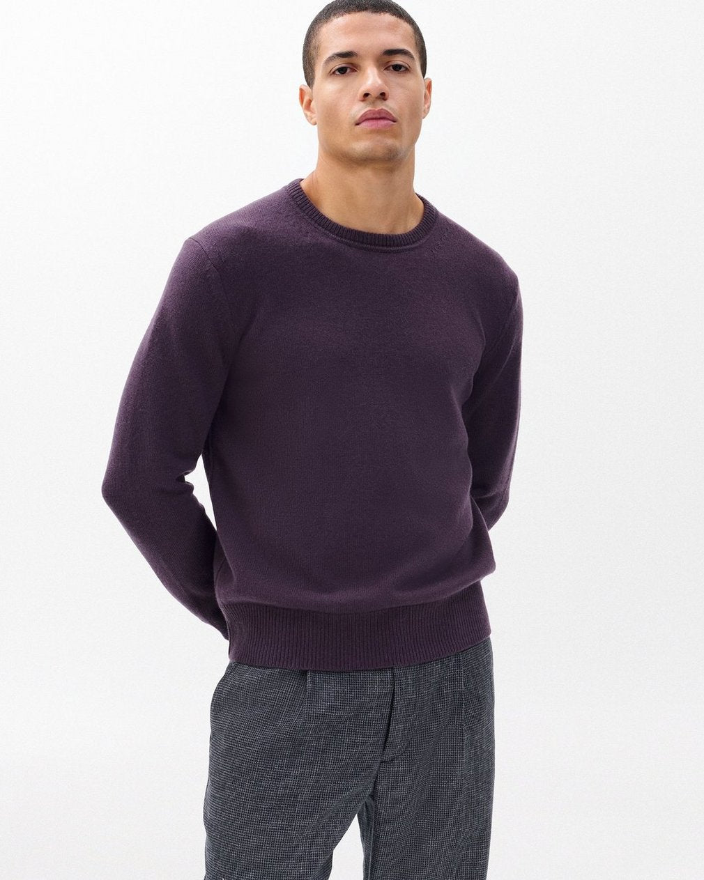Declan Cashmere Sweater - Deep Plum