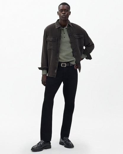Declan Cashmere Polo Sweater - Army
