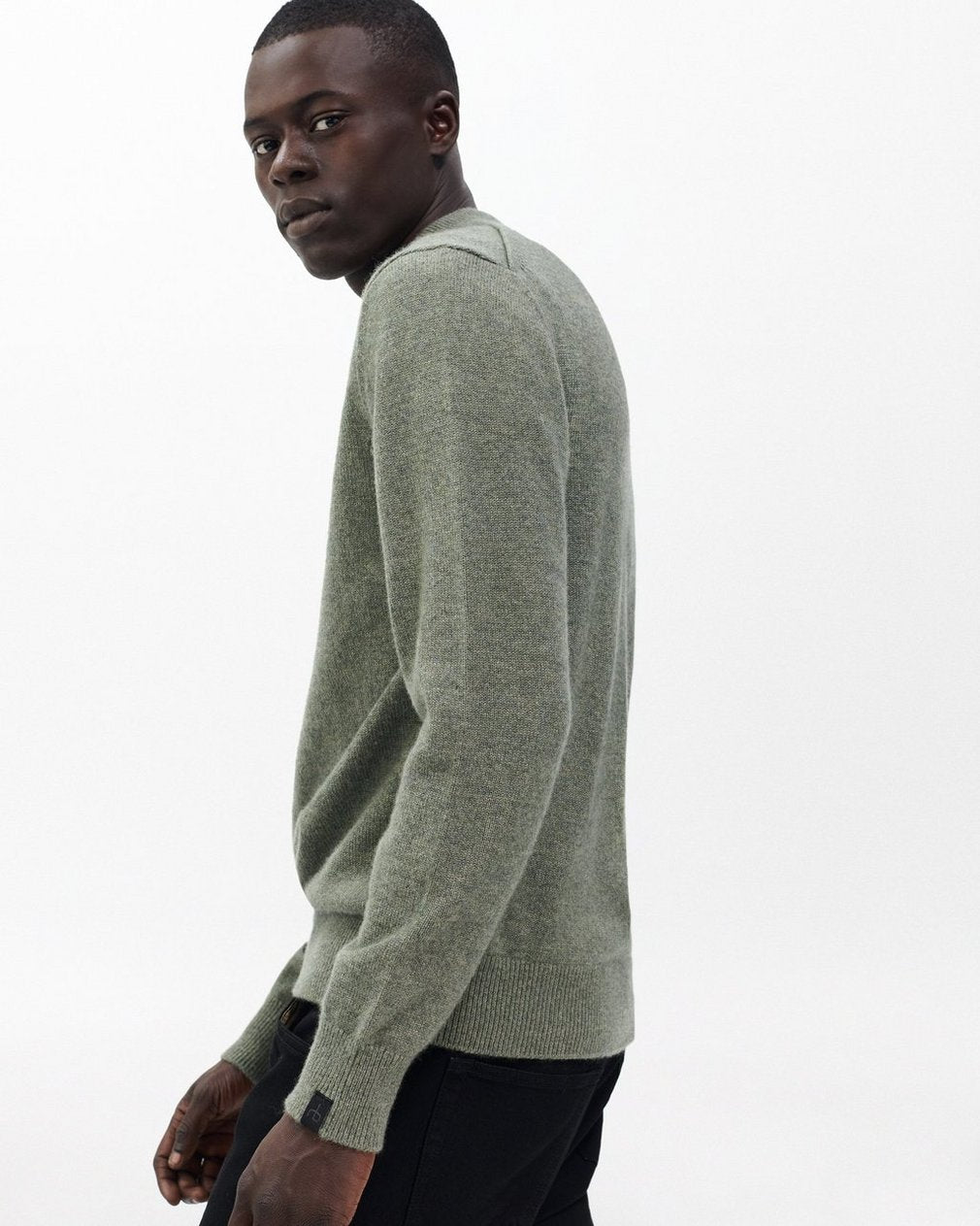 Declan Cashmere Polo Sweater - Army