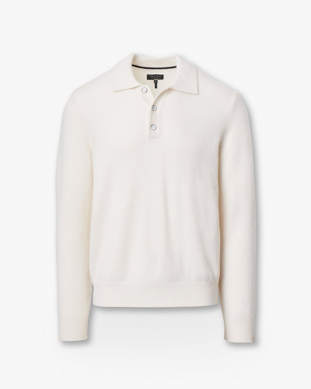 Declan Cashmere Polo Sweater - Ivory
