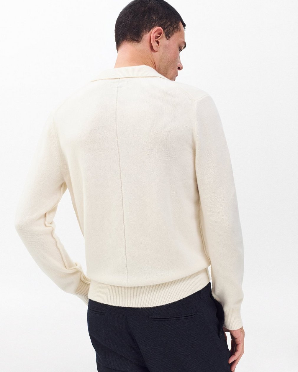 Declan Cashmere Polo Sweater - Ivory