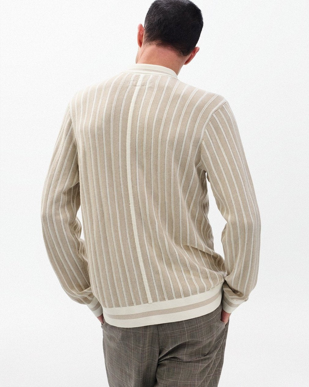 Harvey Ribbed Knit Shirt - Ivory