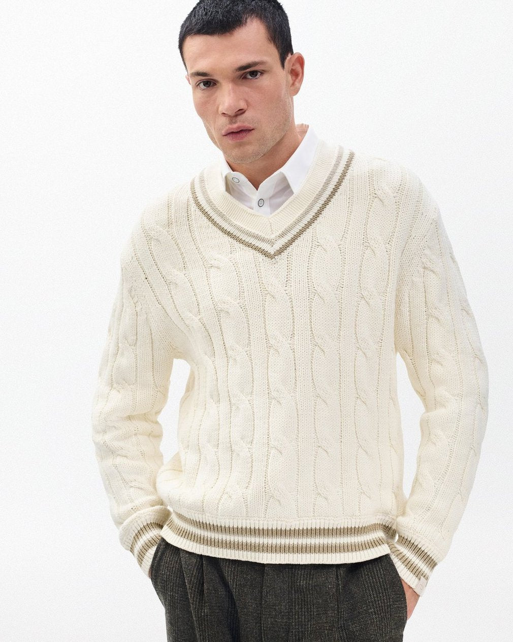 Tristan Cricket Sweater - Vanilla