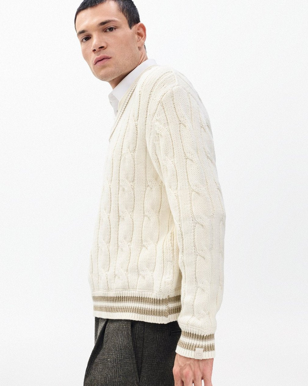 Tristan Cricket Sweater - Vanilla