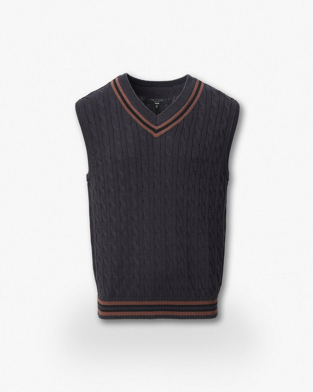 Tristan Cricket Sweater Vest - Dark Grey