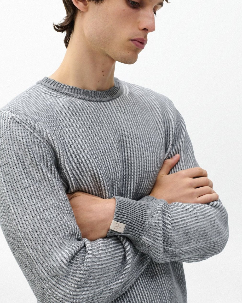 Simon Striped Sweater - Grey Multi