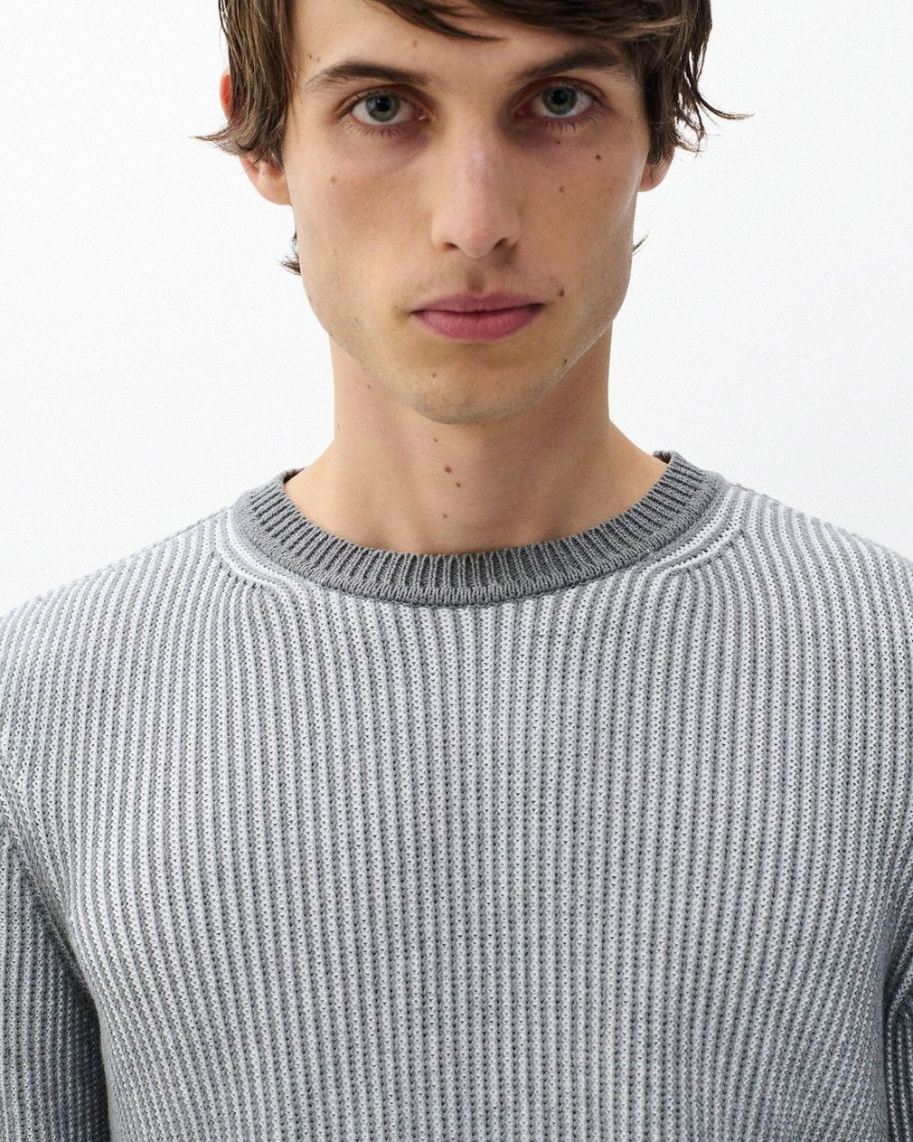 Simon Striped Sweater - Grey Multi