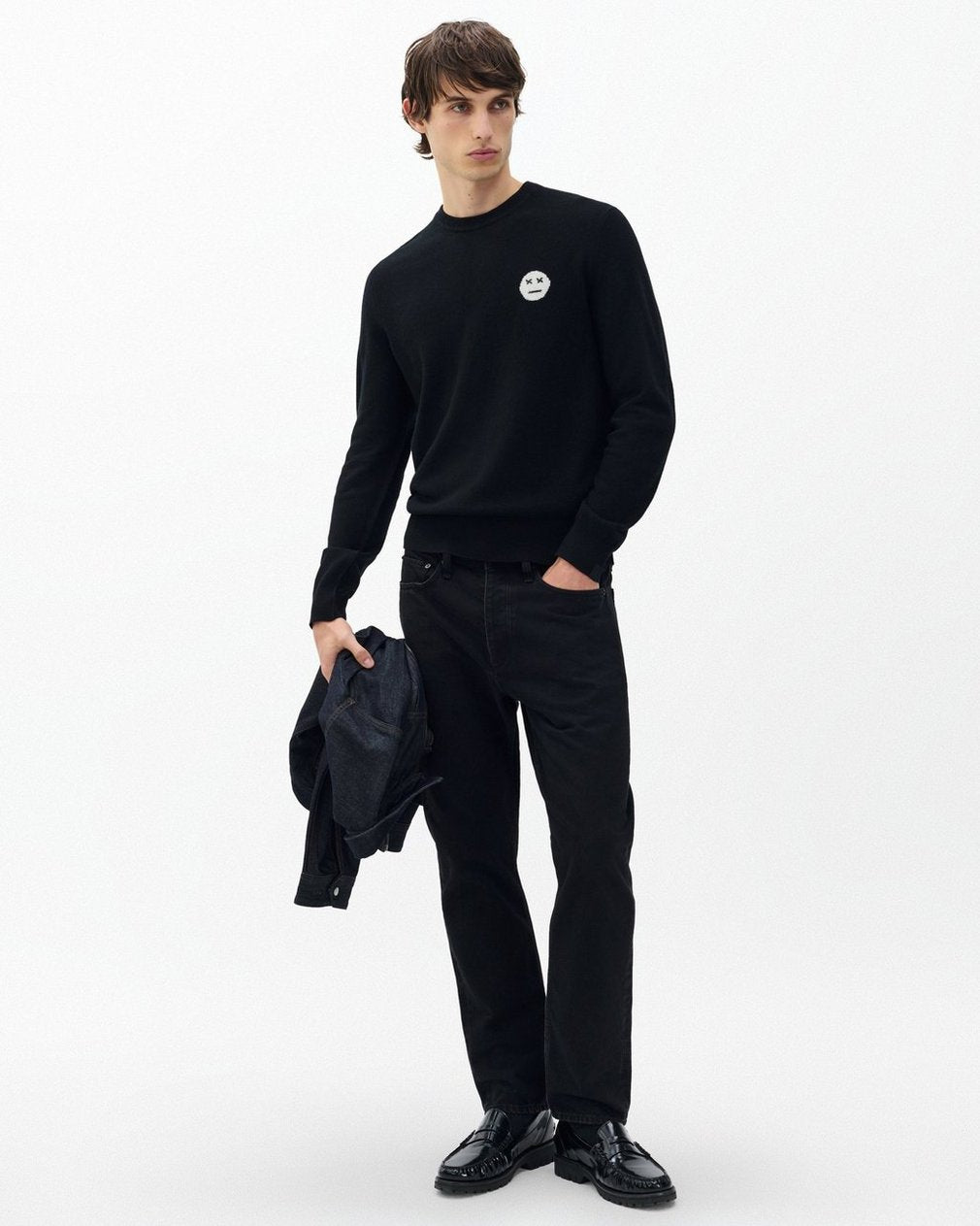 Sour Face Wool Sweater - Black