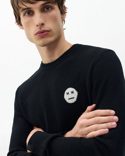 Sour Face Wool Sweater - Black