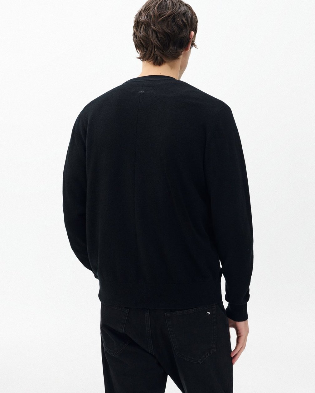 Sour Face Wool Cardigan - Black