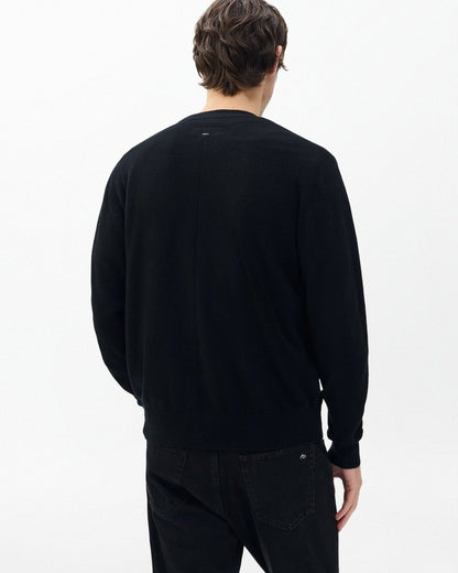 Sour Face Wool Cardigan - Black