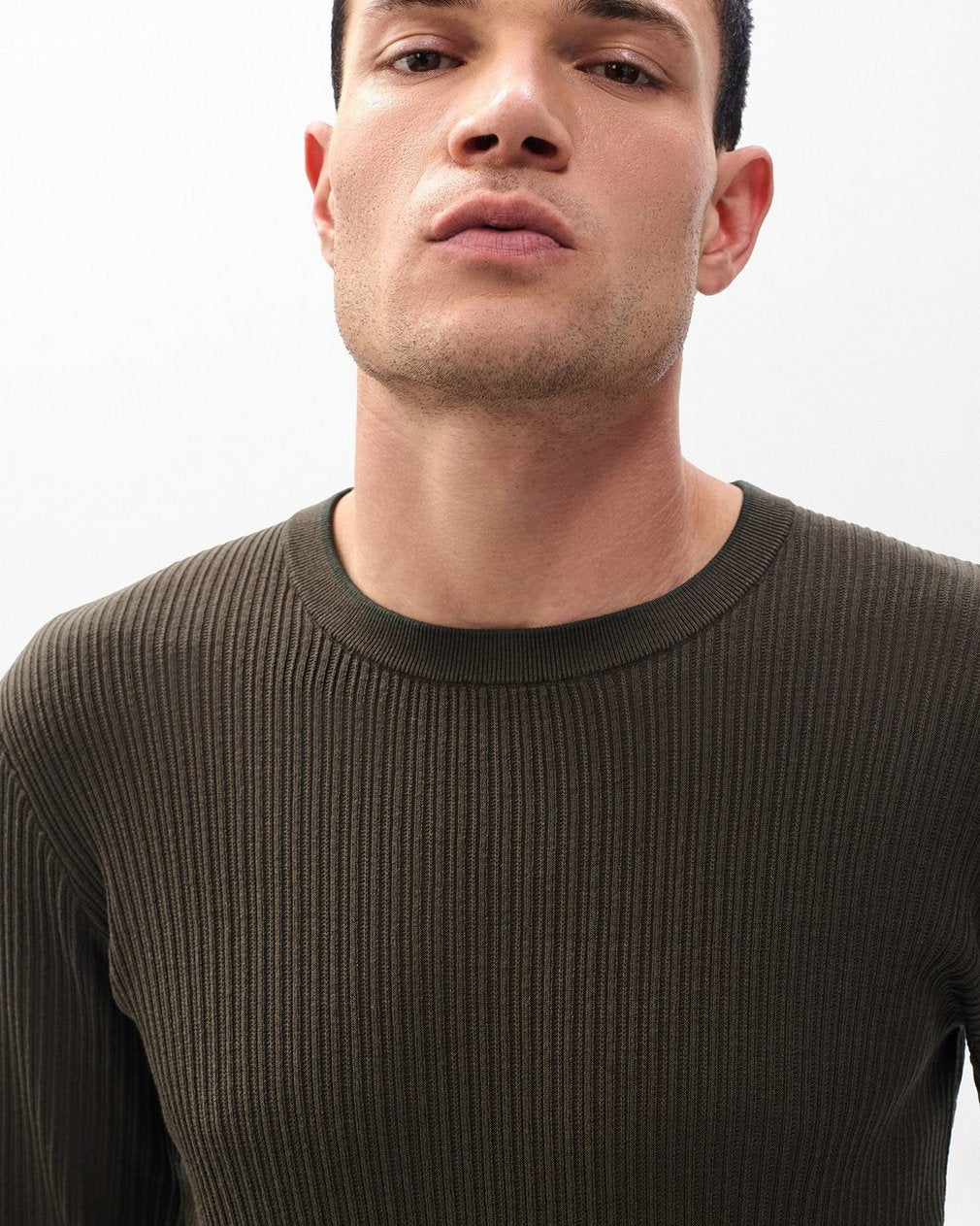 Jayce Silk-Cotton Sweater - Bark