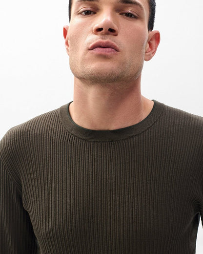 Jayce Silk-Cotton Sweater - Bark