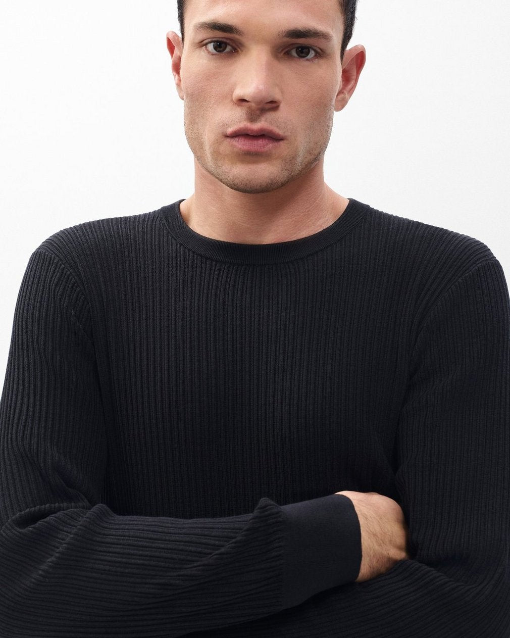 Jayce Silk-Cotton Sweater - Black