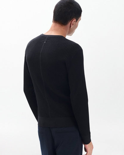 Jayce Silk-Cotton Sweater - Black
