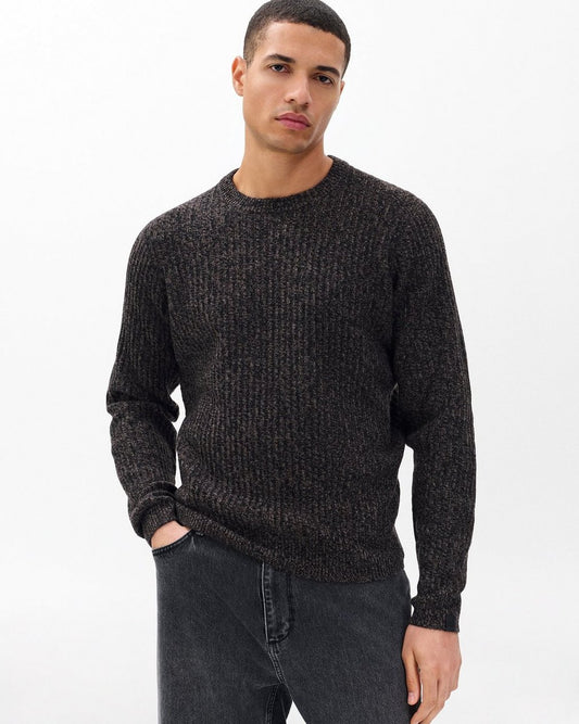 Jensen Ribbed Cashmere Sweater - Brown Multi