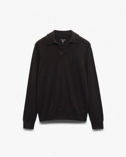 Downing Cashmere Polo - Dark Brown