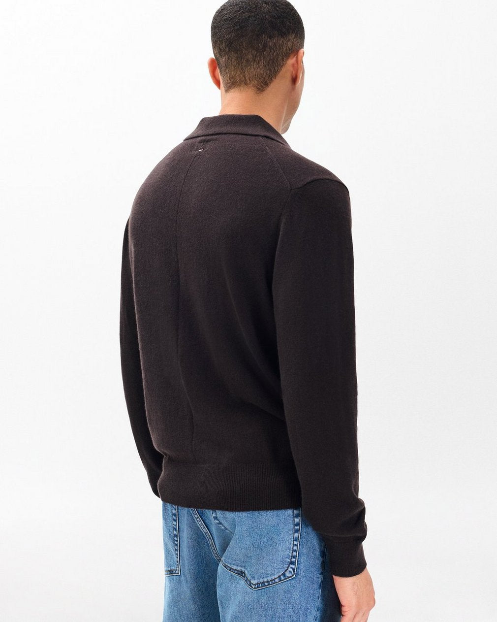 Downing Cashmere Polo - Dark Brown