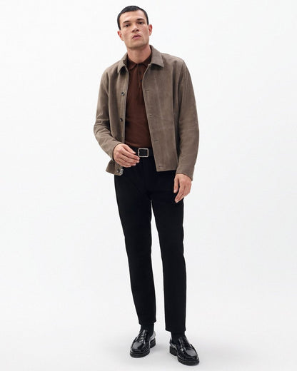 Downing Lightweight Cashmere Polo - Brown