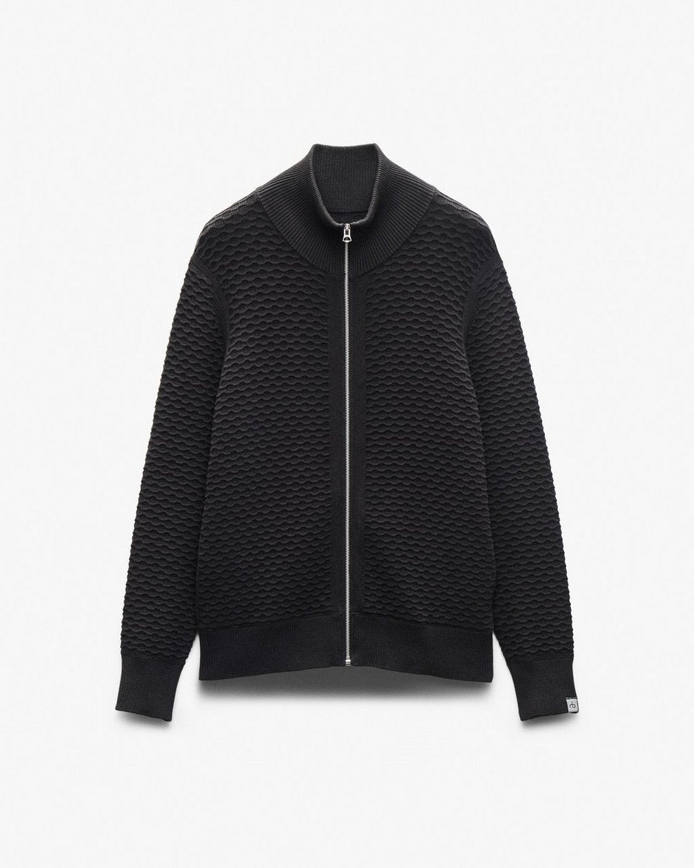 Andrew Cotton Full-Zip Sweater - Dark Grey