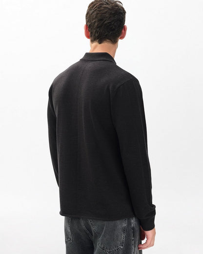 Crawford Wool-Cashmere Knit Shirt - Dark Brown