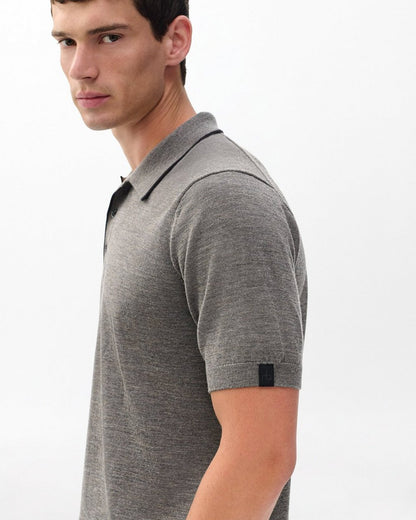 Crawford Wool-Cashmere Knit Polo - Brown