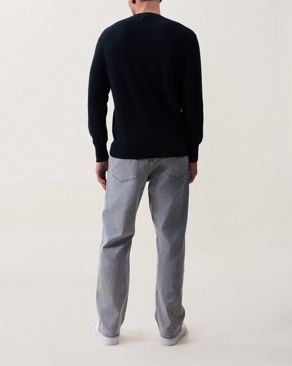 Curtis Cotton Crewneck Sweater - Black