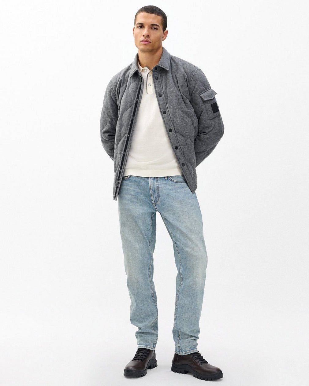 Crawford Wool-Cashmere Knit Polo - Ivory