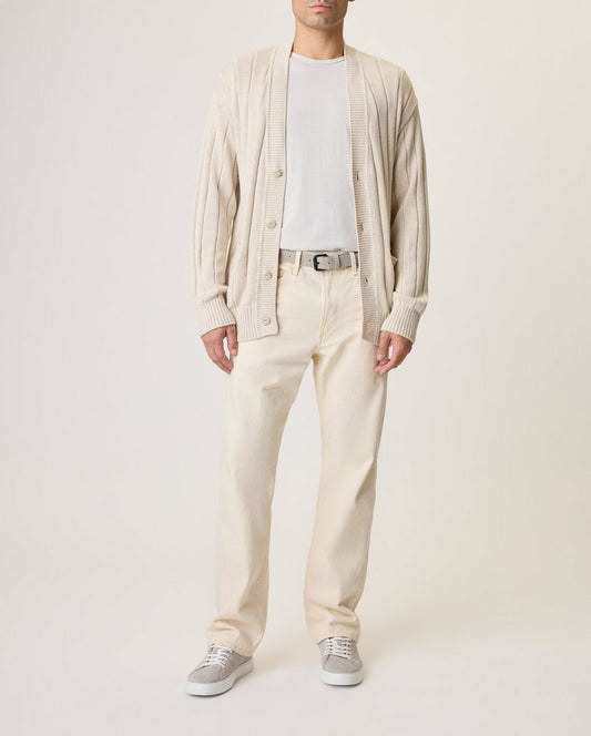 Josef Ribbed Cardigan - Taupe