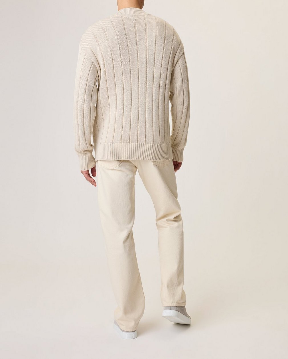 Josef Ribbed Cardigan - Taupe