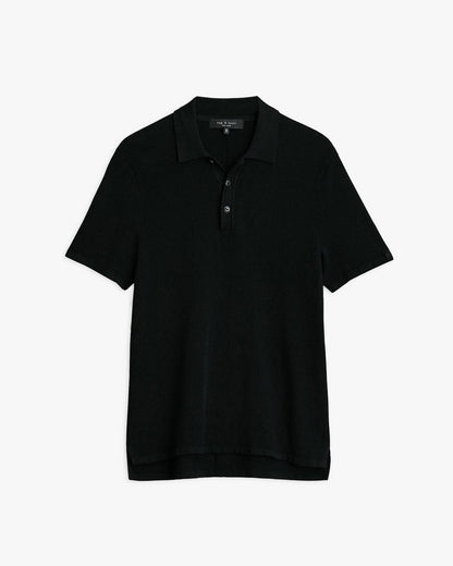 Harvey Knit Polo Shirt - Black