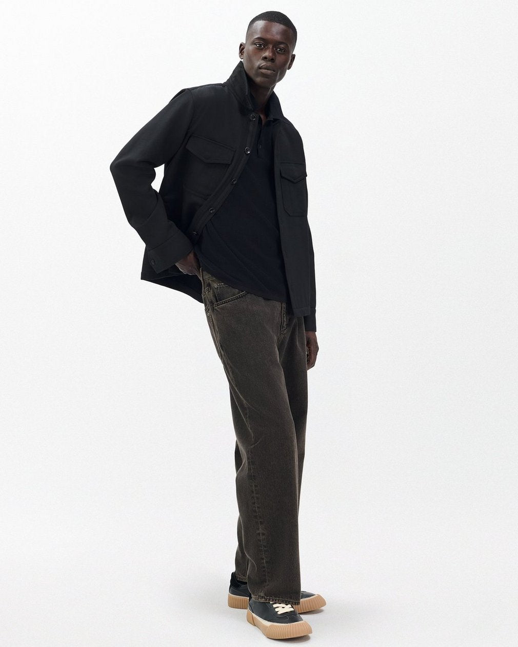 Harvey Knit Polo Shirt - Black