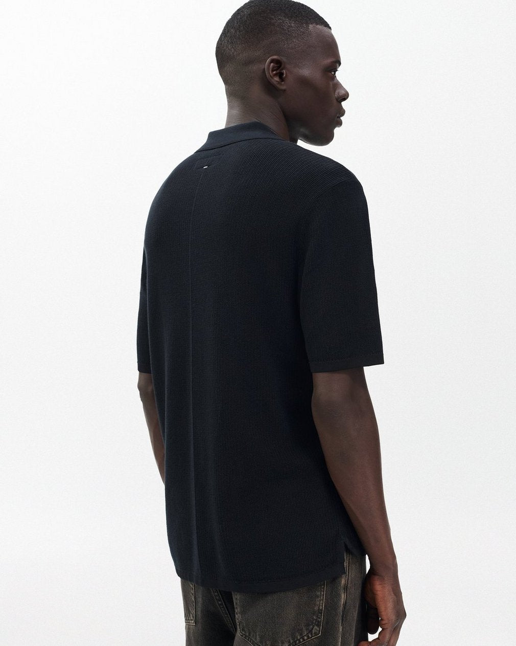 Harvey Knit Polo Shirt - Black