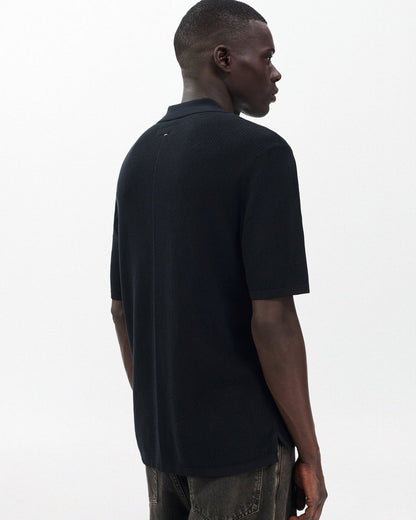 Harvey Knit Polo Shirt - Black